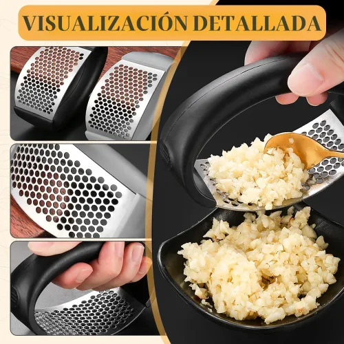 Miniatura 5 de Trituradora de ajo de acero inoxidable mejorada 2026, trituradora de ajo, utensilios de cocina para el hogar, trituradora de ajo manual portátil