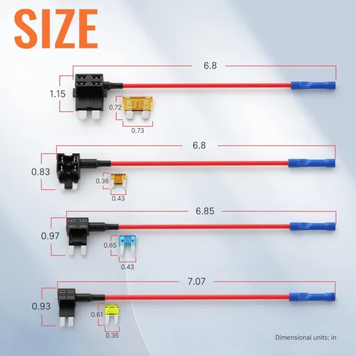 Miniatura 3 de RVBOATPAT 16 piezas 12V Fusibles de grifo de perfil bajo Mini Micro2 Portafusibles Automotriz Kit de fusibles para añadir un circuito ATO ATC ATM