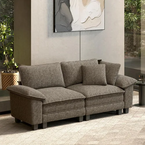 HERA'S HOUSE Sofá Seccional Modular de 88", Sofás Loveseat para Sala de Estar, Cómodo Sofá Nube de 2 Asientos con Asiento Profundo con Almohada