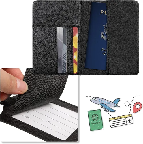Miniatura 4 de 2 fundas para pasaporte nupcial, cartera de viaje, funda para pasaporte