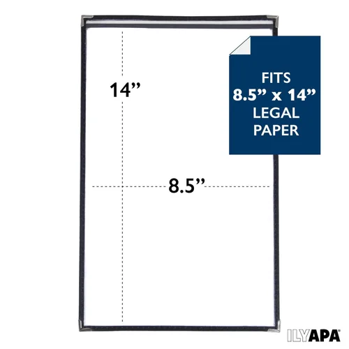 Miniatura 2 de Ilyapa Paquete de 30 fundas de menú de 8.5 x 14 pulgadas, una sola página, 2 vistas, mangas de doble costura de 8.5 x 14 pulgadas, dos superficies
