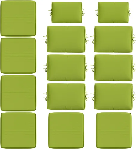 Miniatura 19 de 14 Piezas Fundas de Cojines para Exteriores Resistentes a Todo Clima Fundas de Cojines para Patio, Reemplazo Impermeable con Cremallera para Muebles