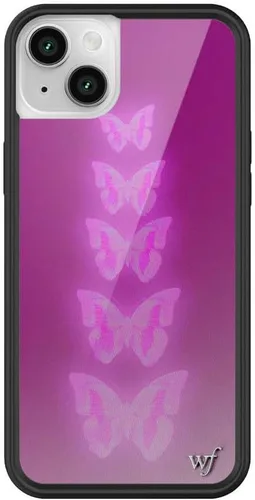 Miniatura 25 de Fundas Wildflower - Compatibles con Apple iPhone 14 Plus Parachoques protector negro, certificado de prueba de caída de 4 pies, propiedad