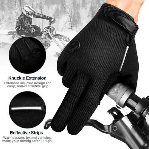 Miniatura 5 de BIKINGMOREOK - Guantes de ciclismo para bicicleta de montaña, para hombre y mujer, permite el uso de pantallas táctiles, con acolchado de gel