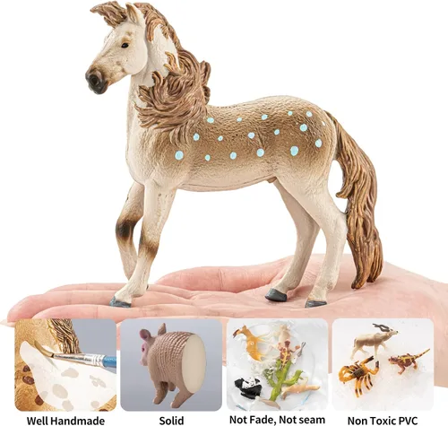 Miniatura 7 de 8 figuras de caballo grandes de 6 pulgadas, juguetes de animales para niños, figuras de animales de granja de plástico realistas, juguetes