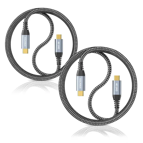 Miniatura 12 de Cable para Monitor USB C ZeroneTeck [0.91 m, Rosa], Transferencia de Datos de Alta Velocidad de 20 Gbps, Salida de Video de Pantalla 4K@60Hz, Carga