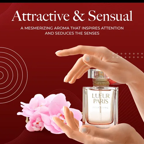 Miniatura 6 de Lueur Paris Pour Femme Perfume para Mujeres - INSPIRADO en un perfume de mujer de renombre mundial - Frutal, floral, pachulí, dulce, cítrico