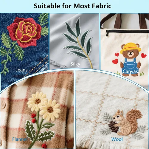 Miniatura 3 de Hoxemator Estabilizador soluble en agua para bordado, 24 unidades de 8.5 x 11 pulgadas imprimibles para pegar y coser papel de bordado lavado