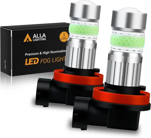 Miniatura 7 de Alla Lighting - Bombillas LED H8 H11 H16 para luces antiniebla de 2800 lúmenes, 3200 K amarillo dorado DRL de repuesto para coches, camiones, mejora