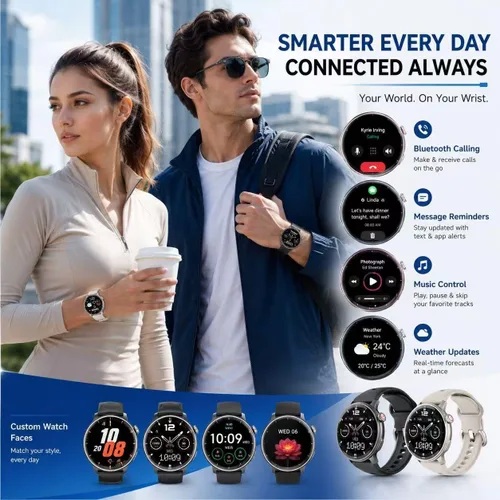 Miniatura 5 de Reloj inteligente R5G Plus con GPS, llamadas Bluetooth, diseño impermeable, caras personalizadas, más de 110 modos deportivos, seguimiento diario