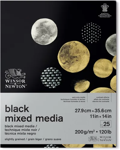 Miniatura 7 de Winsor & Newton Bloc de medios mixtos profesional, 9" x 12", 30 hojas, 250gsm, blanco