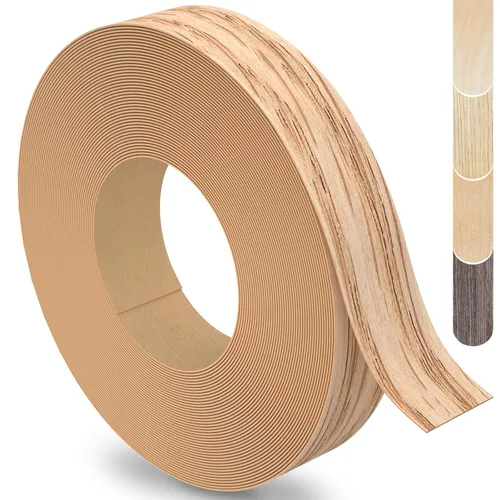 Miniatura 15 de Bandas de Borde de Abedul, rollo de 1 1/2 pulgadas x 10 pies de Bandas de Borde de Chapa - Pre-encoladas Flexibles, Cinta de Madera Real