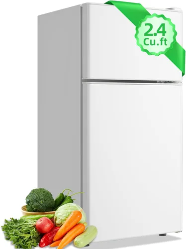 Miniatura 12 de DEMULLER - Refrigerador mini de 2.4 pies cúbicos con congelador superior, refrigerador compacto de doble puerta de tamaño para apartamento para uso