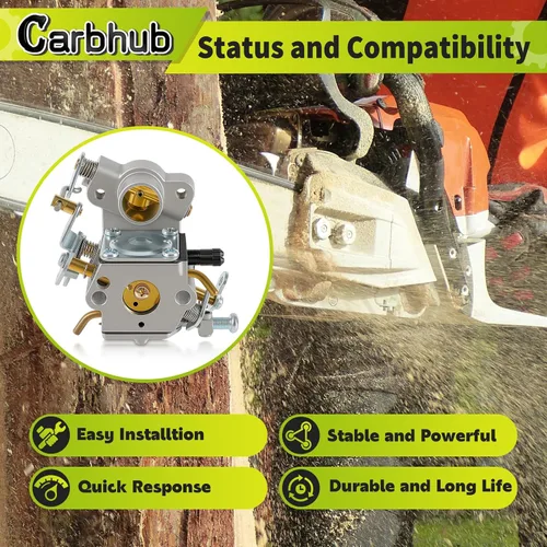 Miniatura 2 de Carbhub Carburador para Poulan P3314 P3416 P3816 P4018 PP3416 PP3516 PP3816 PP4018 PPB3416 PPB4018 PPB4218 42cc Motosierra de Gas de Potencia