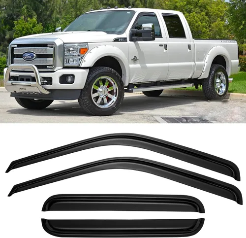 Miniatura 13 de Visores para ventanas y protectores contra la lluvia para Ford F150 de cabina estándar 1980-1996, Deflectores de viento y protectores para ventanas