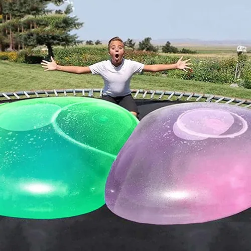 Miniatura 9 de Bola de burbujas gigante de 47 pulgadas para adultos, bola de diversión inflable de inyección de agua, bola de burbujas para playa, jardín, bola