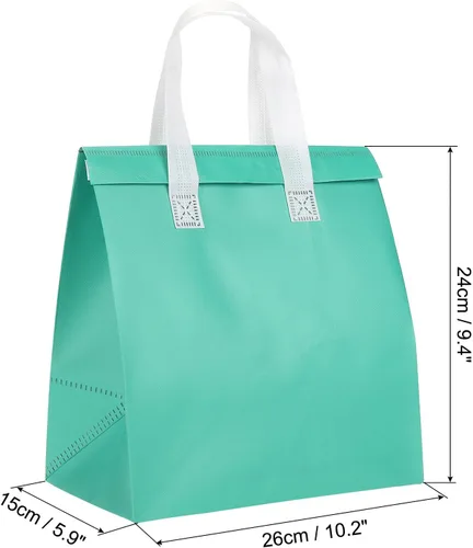 Miniatura 2 de PATIKIL Bolsas aisladas para llevar, 15 bolsas aislantes térmicas de comestibles de 9.4 x 5.9 x 10.2 pulgadas para entrega de alimentos fríos