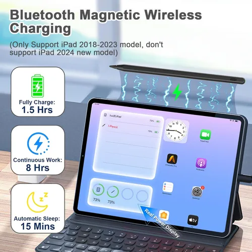 Miniatura 3 de Lápiz 2ª Generación para iPad 2018-2024 con Carga Inalámbrica Magnética Compatible con Apple iPad Pro 13"(M4)/12.9"/11", iPad Air 6(M2)/5/4/3, iPad