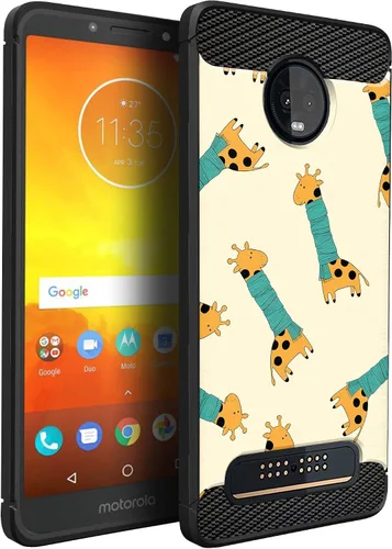 Miniatura 28 de CasesOnDeck Funda compatible con [Motorola Moto Z3 Play Moto Z3] Moto Z3 Design, funda delgada negra flexible y elegante protección contra golpes