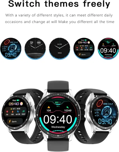 Miniatura 2 de Reloj inteligente con auriculares, 2 en 1 TWS inalámbrico BT5.0, monitor de salud deportivo de fitness, color negro