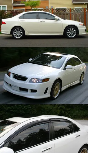Miniatura 3 de Se adapta a Acura TSX CL8 Euro-R JDM 2004-2008 Deflector Parasol de Ventana Estilo Ondulado 3D Protector contra Lluvia