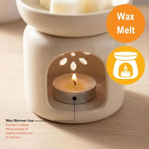 Miniatura 2 de PAMI Portavelas de parafina sin perfume de 1 pulgada, velas redondas pequeñas, tiempo de combustión de 2.5 horas, perfectas para soportes de velas