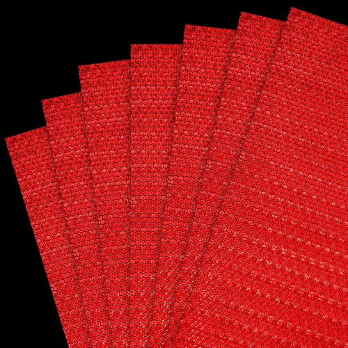 Miniatura 3 de Zonon 7 hojas de 8.86 x 11.42 pulgadas, pegatinas reflectantes adhesivas flexibles, impermeables, cinta reflectante de advertencia, iluminación Rojo