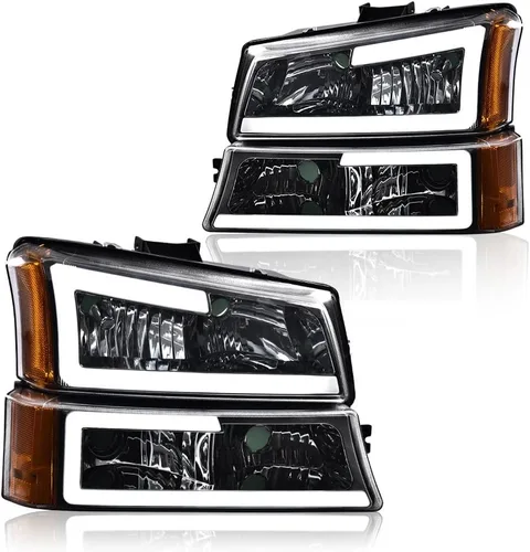 Miniatura 20 de GRAND ORANGE Par de faros delanteros compatibles con Toyota Tacoma 2005 2006 2007 2008 2009 2010 2011 lente transparente cromado carcasa ámbar