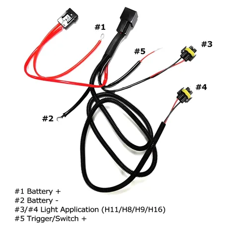 Miniatura 2 de iJDMTOY H11 880 890 Relay Cableado Arnés para HID Kit de conversión, Add-On Niebla Luces, LED de circulación diurna Lámparas y mucho más