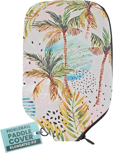 Miniatura 8 de Palms-O-Aces Pickleball Paddle Cover Canvas Padded Pickleball Paddles Sleeve with Zipper Lightweight Protective Paddle Case for Standard Paddles