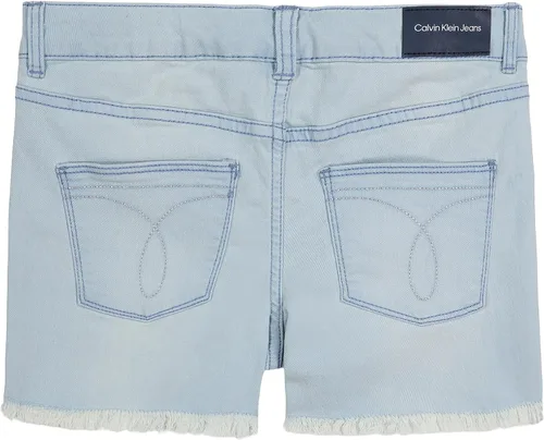Miniatura 2 de Calvin Klein Pantalones cortos de mezclilla elásticos para niña