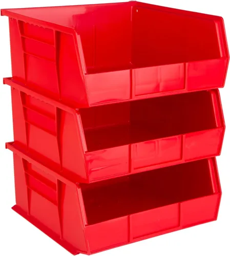 Miniatura 17 de Hudson Exchange - Contenedores apilables de plástico de 11 x 11 x 5 pulgadas y contenedores para colgar (color amarillo, 1 unidad)