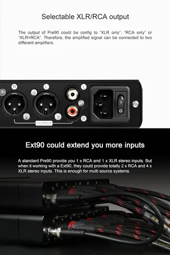 Miniatura 6 de Topping PRE90 Preamplificador de audio de alta resolución Módulos NFCA Salida XLR balanceada RCA para D90III A90D EXT90 Audio DAC con control remoto