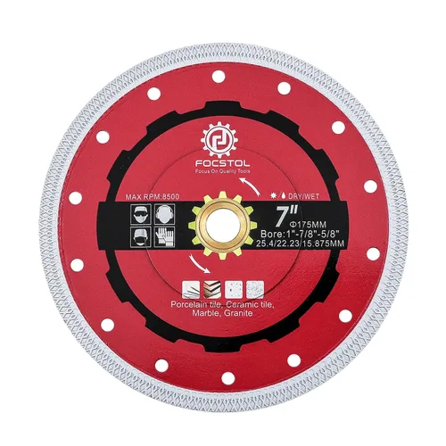 Miniatura 8 de FOCSTOL Hoja de sierra para azulejos de diamante, disco de corte de 4.5 pulgadas (4.528 in) para azulejos de cerámica, cerámica, mármol, granito