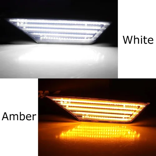 Miniatura 2 de iJDMTOY Kit de luz de marcador frontal LED blanco con lente ahumada, compatible con Honda Civic 2016-2021, alimentado por LED 90-SMD, reemplaza