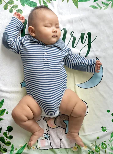 Miniatura 2 de Mantas de bebé personalizadas para niños con nombre, mantas de bebé personalizadas, regalos personalizados para niño recién nacido, manta de bebé