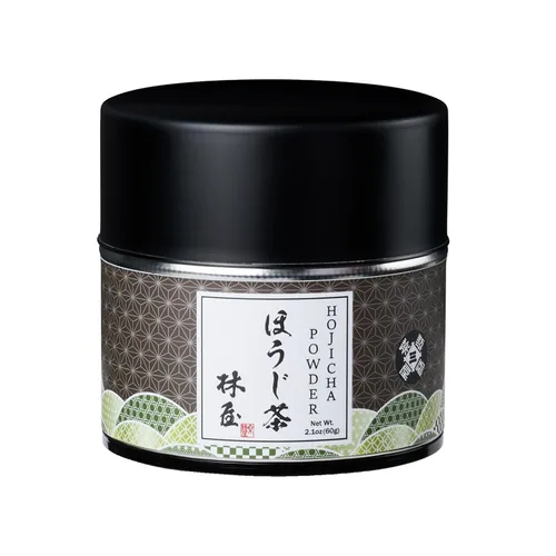 Polvo Hojicha de HAYASHIYA, Uji de Kyoto, Polvo de Té Verde Tostado Japonés para Latte, Bajo en cafeína (60 g / 2.1 oz)