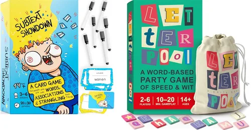 Miniatura 10 de Letterpool: Juegos de mesa para 2 a 6 jugadores para adultos, familia, adolescentes, trivias, mezcla de juegos de palabras y cartas, divertidos