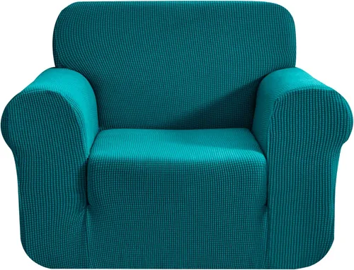 Miniatura 71 de CHUN YI - Funda elástica de 1 pieza para sillón grande, funda protectora suave de Jacquard con elastano, detalle de cuadros y parte inferior