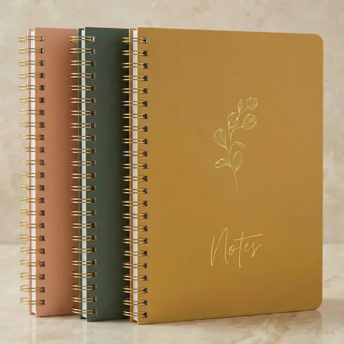 Miniatura 13 de ZICOTO Set de 3 Cuadernos de Espiral Estéticos para Mujeres - Lindo Diario/Cuaderno de 7x5 con Páginas Rayadas de Regla Universitaria - Suministros