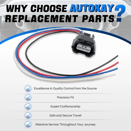 Miniatura 5 de AUTOKAY - Arnés conector de contraventana del radiador para Nissan Murano Altima 2015-2020 62330-9HS0A Conector activo de contraventana del radiador