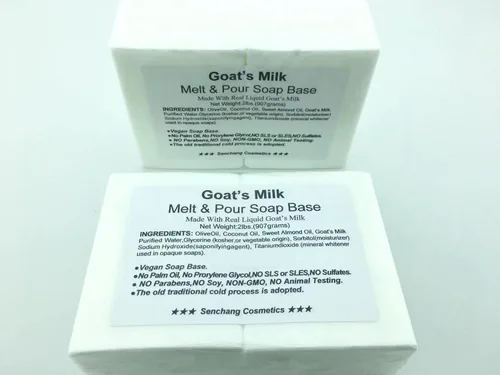 Miniatura 4 de 通用 Base de jabón para derretir y verter leche de cabra de 2 libras, fácil de derretir y verter, natural, orgánico, base de jabón vegano, sin
