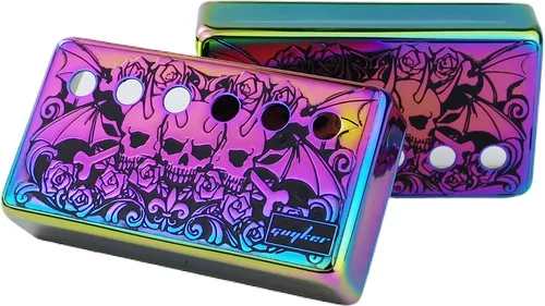 Miniatura 2 de Guyker Humbucker - Cubierta de pastilla (1.969 in/2.047 in espacio entre postes) – Puente de cuproníquel y pastillas para el cuello, piezas