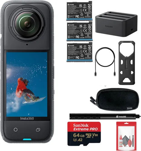 Miniatura 6 de Insta360 Cámara de acción X4 impermeable 8K 360 con sensor de 48 MP, video 5.7K 360, edición AI para creadores de contenido, viajes, exteriores +