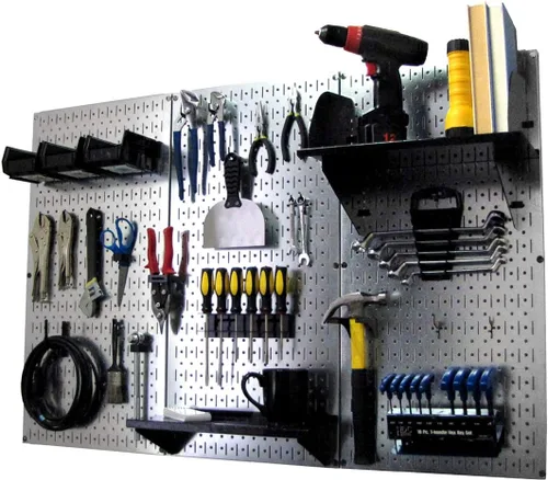 Organizador de herramienta control de pared 30-wrk-400wb estándar panel perforado mesa de trabajo de metal, 30-WRK-400 GVB Pegboard metálico con