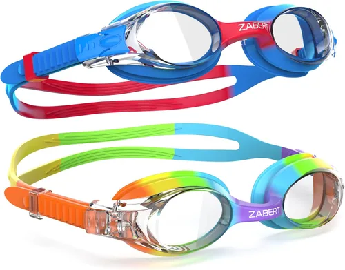 Miniatura 12 de K20 - Gafas de natación para niños y niñas de 3 a 14 años de edad, antivaho 100% protección UV con bolsa de viaje