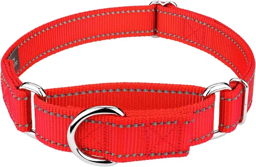 Miniatura 13 de Country Brook Petz - Vibrante selección de 8 colores - Collar de perro Martingala de nailon reflectante (pequeño, 3/4 pulgadas, negro)