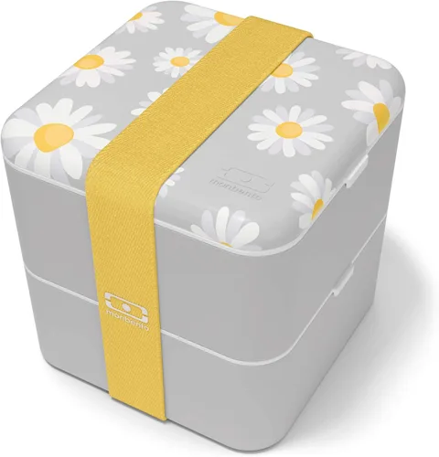 Miniatura 9 de monbento - Caja Bento grande MB Square Blossom con compartimentos - Lonchera a prueba de fugas para el trabajo y la preparación de comidas - Sin BPA