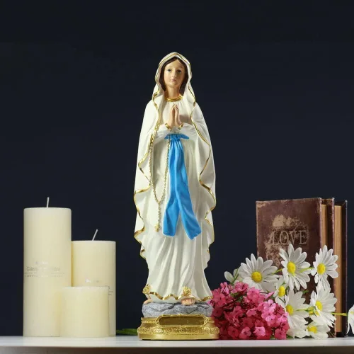 Miniatura 4 de Estatua de la Virgen María de resina de 12 pulgadas - Figurina de la Madre María católica, estatua de la Santísima Madonna Nuestra Señora