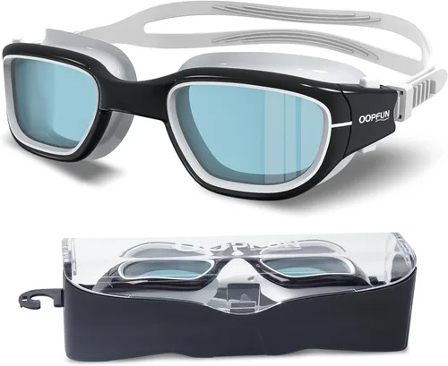 Miniatura 8 de Swimming Goggles Adult Swim Goggles for Men Women Anti Fog Anti UV No Leakage Clear Vision blanco-1